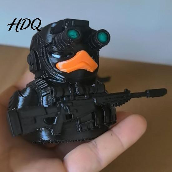 Trendy Military Desktop Decor Tactical Night Vision Duck Figurine Cool Statue Desk