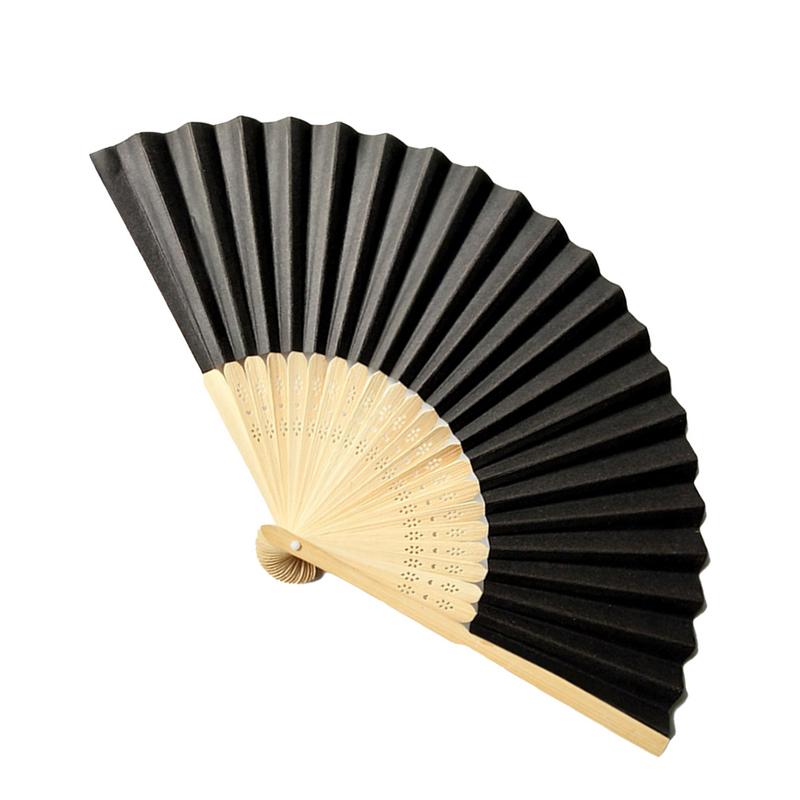 DIY Paper Wood Folding Fan Adults Children's Calligraphy Painting Practice Blank White Folding Fan Wedding Gifts