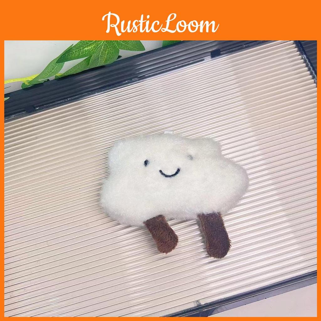 Cute White Creative Cloud Plush Keychain Fun Cartoon Cloud Doll Soft Hanging Charm