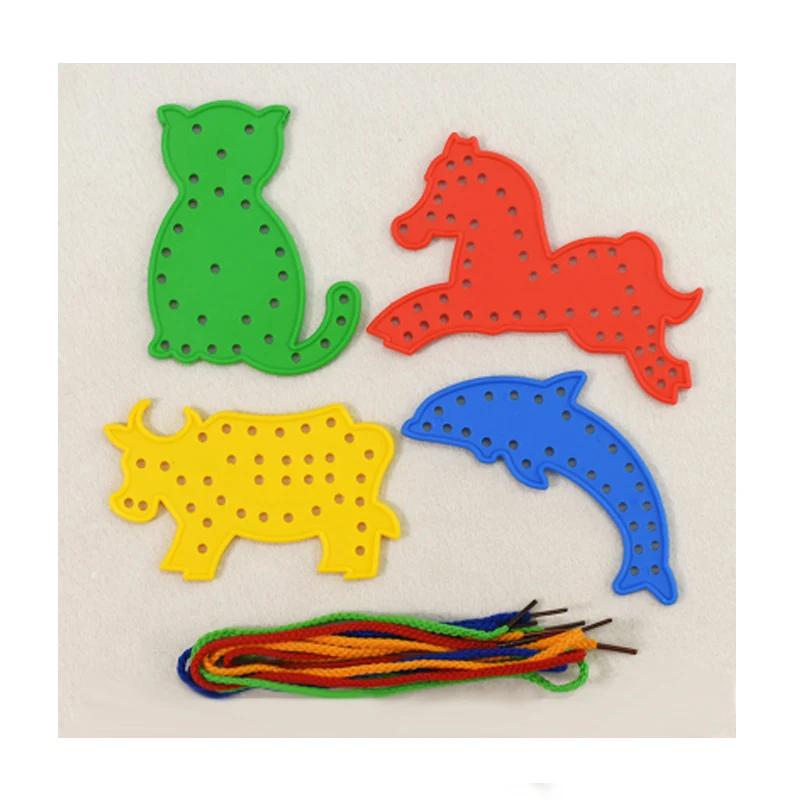 Montessori Sensorisches Spielzeug Frühes Lernen Grundlegende Lebenskompetenzen Beschäftigungsbrett Kinder Schnüren Einfädelspiel Pädagogische Geschenke