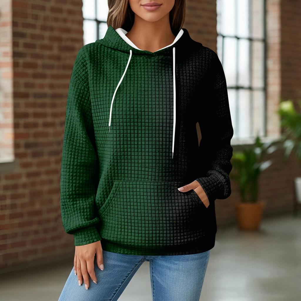 Women's Knit Hoodie , Long Sleeve Pullover with Pocket, Casual Loose,Fit Sweatshirt for Daily Wear/Outdoor