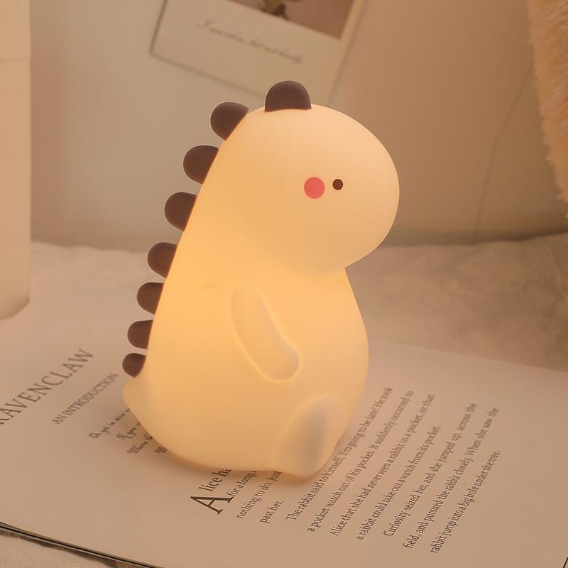 Cat Dinosaur Unicorn Silicone Night Light Mushroom Dog Lamp Kids Room Decor Gift