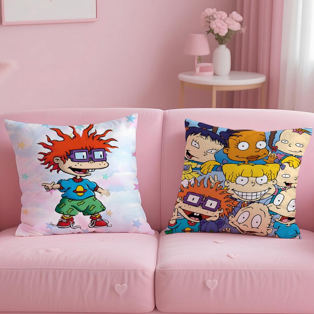 POPULAR R-RRugratsss Cushion Cover Comfortable Reversible Pillow Cover Ideal for Car Sofa Bedroom & Beyond
