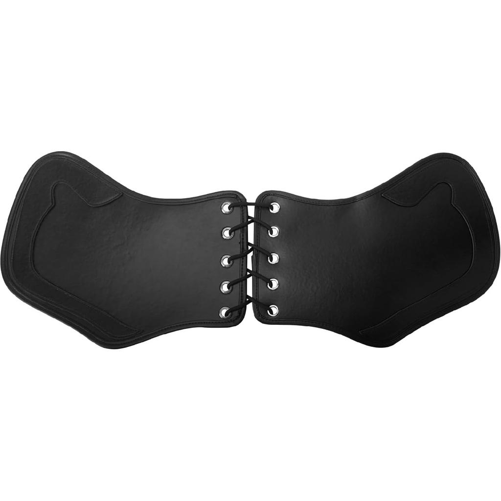 Motorcycle Leather Side Saddle Heat Shield Deflector Universal Fits for Harley Touring Sportster Dyna Softail Yamaha Honda Suzuki (Black)