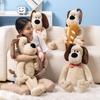 Adorable Standing Dog Plush Toy With Bow Tie And Rope Soft Pp Cotton Stuffed Animal