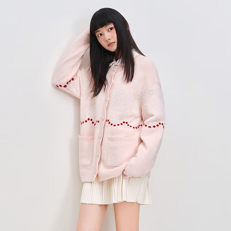 LED'IN XIAOLI Collaboration Floral Knitted Cardigan