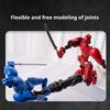1 Set Action Figure Multi-Joint Movable Robot Toy Plastic Figure Doll for Home Office Desktop Decoration