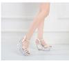 Sexy Slope Heel 10cm Nightclub High Heels Trendy Women's Shoes Catwalk Pole Dance Shoes Crystal Shoes LFD-1101-4