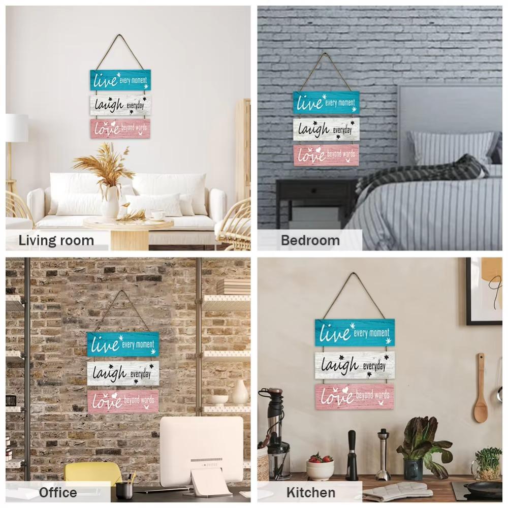 Reusable Doorplate Welcome Sign Non-Fading Wooden Sign Mural Wall Hanging Plaque  Living Room
