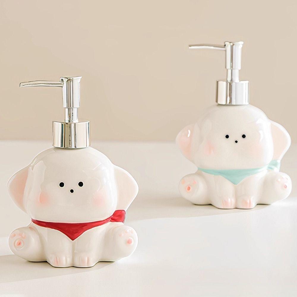 Ceramic Dog Shape Lotion Bottle Dog Shape Shampoo Bottle Shower Gel Separate Bottles  Kitchen