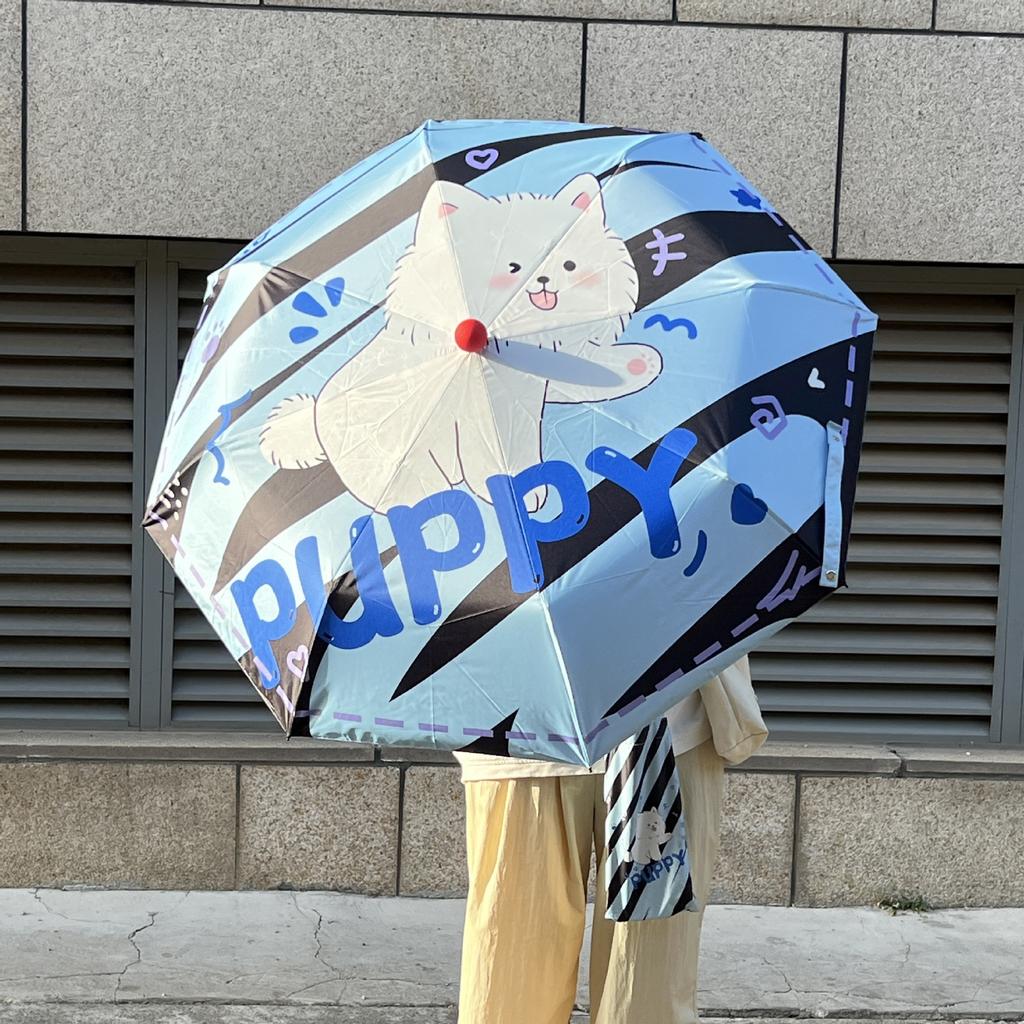 2025 new high-value sun umbrella plaid sunscreen ultraviolet folding umbrella women's weather and rain parasol large