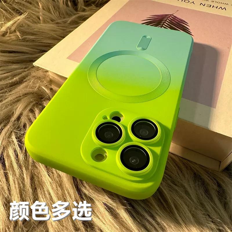 Applicable to iPhone11PRO gradual change magnetic suction liquid silicone mobile phone case Apple 11 with lens film all-inclusive soft i11