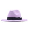 New fashionable and elegant jazz hat, spring, autumn and winter belt woolen casual fashion big-brimmed lady jazz hat