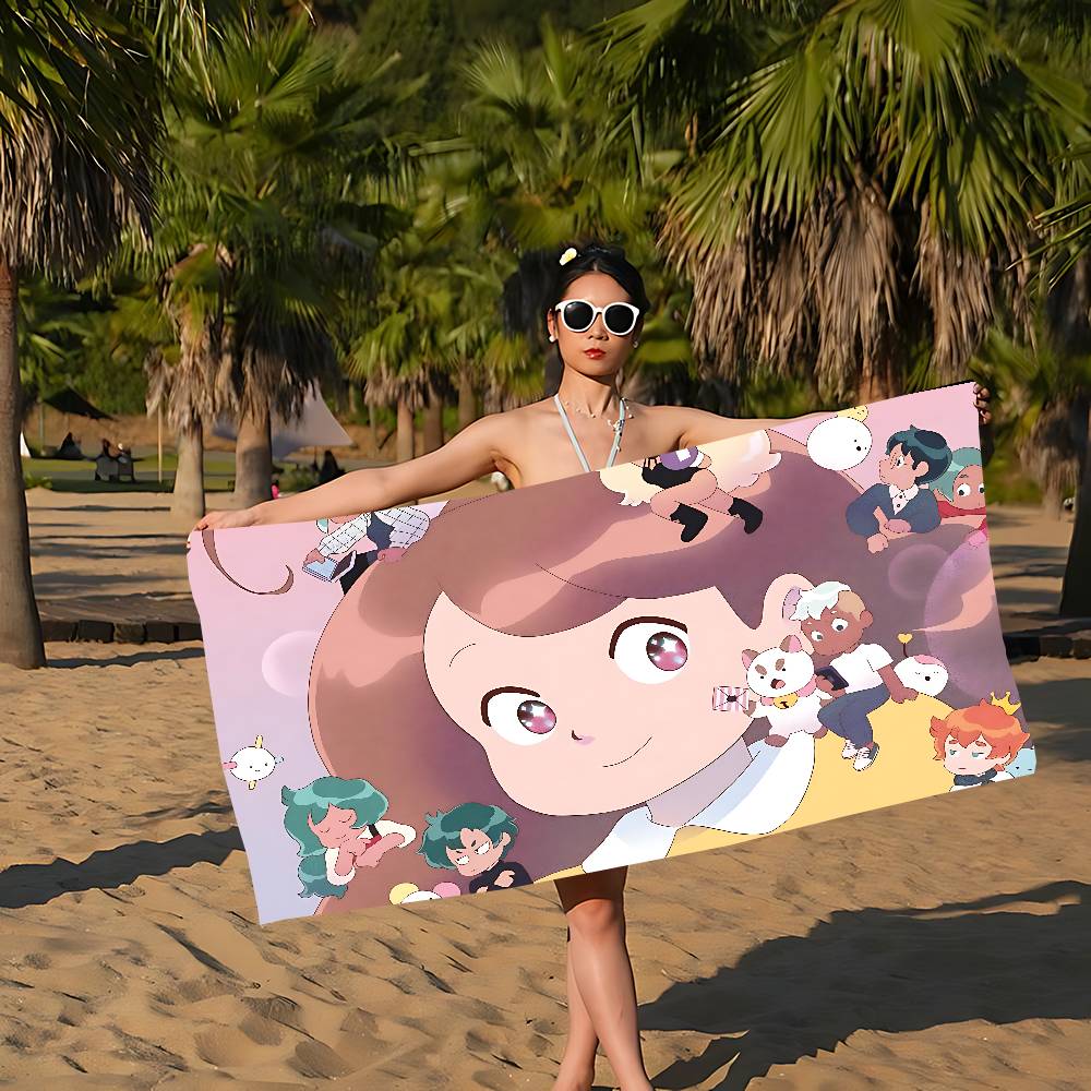 Bee And Puppycat Anime Big Microfiber Beach Towels Quick Dry Towel Sand Beach Towels Pool Towel for Travel Swim Pool Yoga