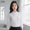 HANMANKE Women's Wrinkle-Free V-Neck Long Sleeve Professional Shirt