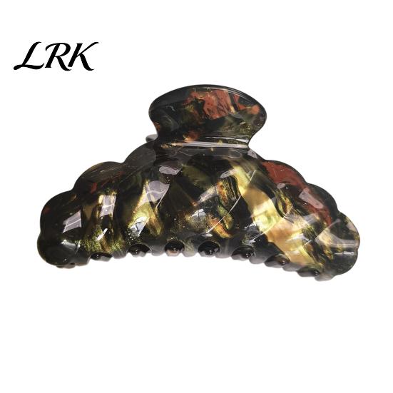 Elastic Metal Core Hair Clip Claw for Women, Crescent Moon Shape Clip, Gradient Color Back Smooth Edge Head Claw, Versatile Accessory Long Short Daily
