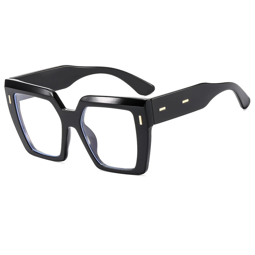Vintage Uv400 Protection Wide Leg Plain Glass Spectacles Square Gradient Shades Sunglasses for Women Pc Unisex Uv400 Sunglasses