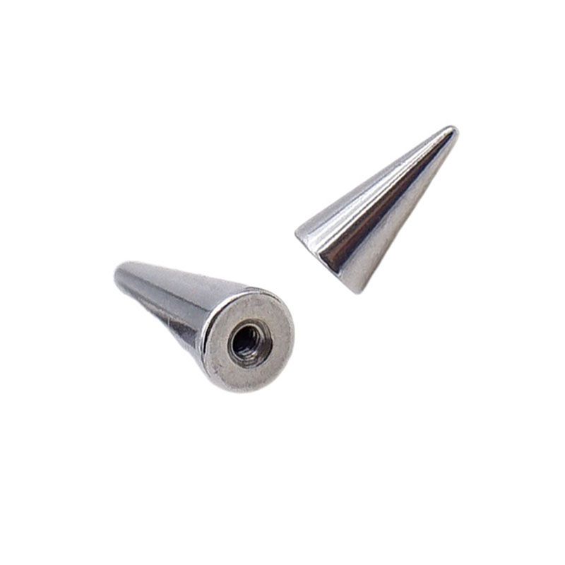 F136 Titanium Alloy/Titanium Steel Devil Nail Tip Cone Labret Stud Earrings Ear Bone Stud Replacement Head Accessories Piercing Jewelry DIY
