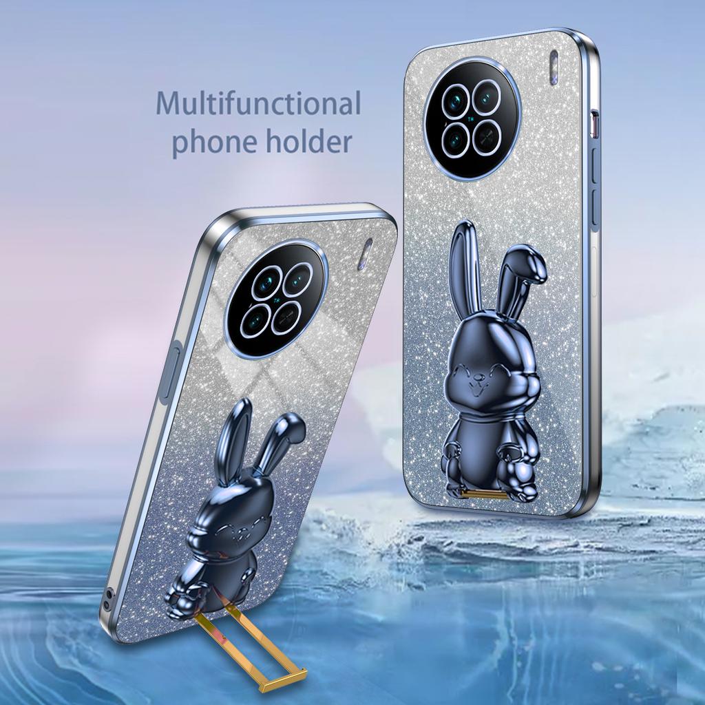 For vivo X90 5G Case Rabbit Design PC+TPU Kickstand Phone Cover