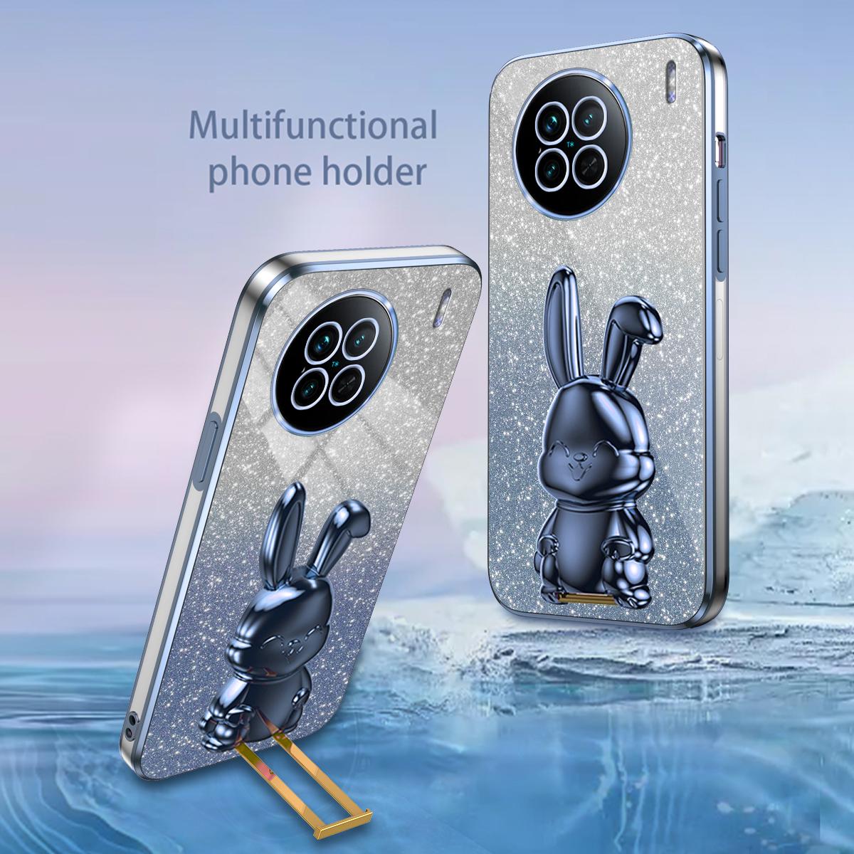 

For vivo X90 5G Case Rabbit Design PC+TPU Kickstand Phone Cover Pink