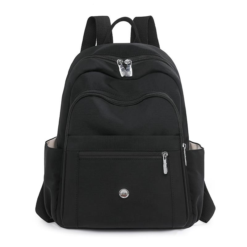 Nylonový dámský batoh Jednobarevný batoh Studentská školní taška