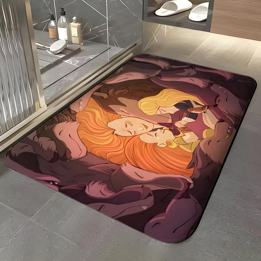 

movie W-Wolfwalkers Floor Mat Soft Flannel Entrance Door Mat Non Slip Absorbent Bathroom Bedroom Floor Rug 40x60cm