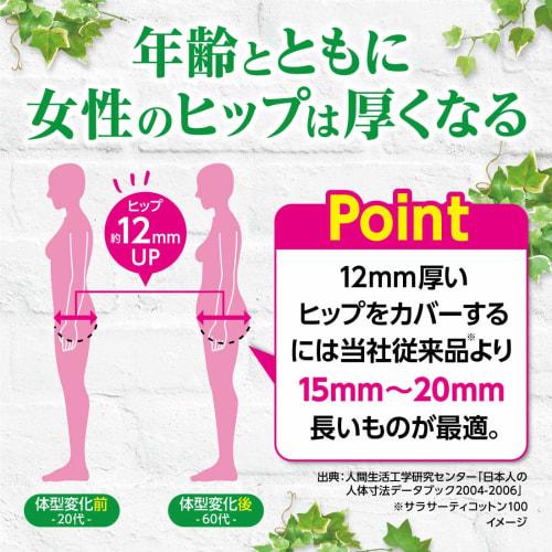 Sarasaty Cotton 100 Wide & Long, Slightly Larger, Fragrance-Free Panty Liners, 40 Count, Kobayashi Pharmaceutical