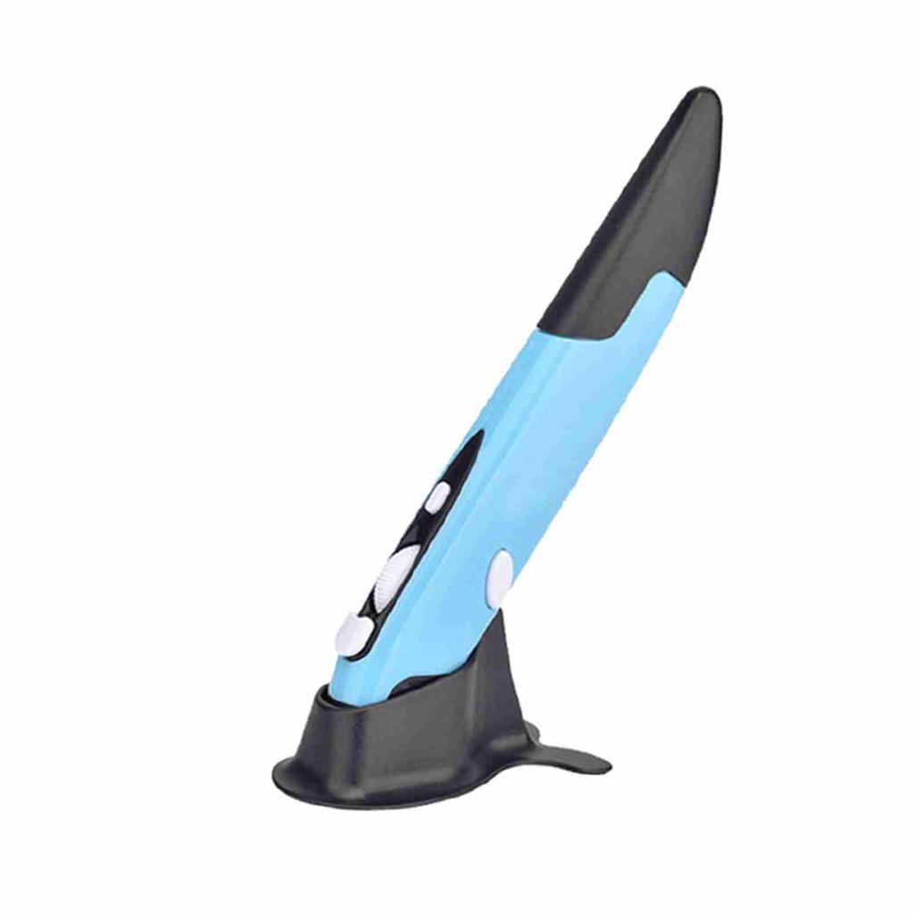 2.4GHz Wireless Optical Pen Mouse Ergonomic Pen Mouse with Adjustable 500 1000DPI Plug and Play Wide Compatibility Blue