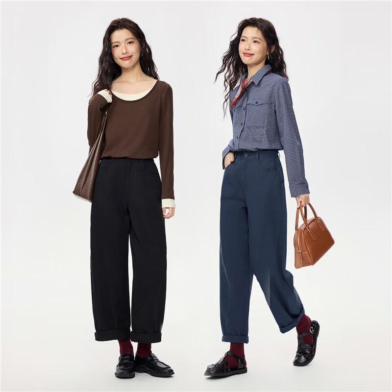 Giordano Women's Cotton Tapered Casual Pants