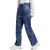 Lee × Roaringwild Collaboration Laser Print Straight Cut Denim Pants Men bottoms Medium-Dark-Blue LUB0068776JN00FA04704