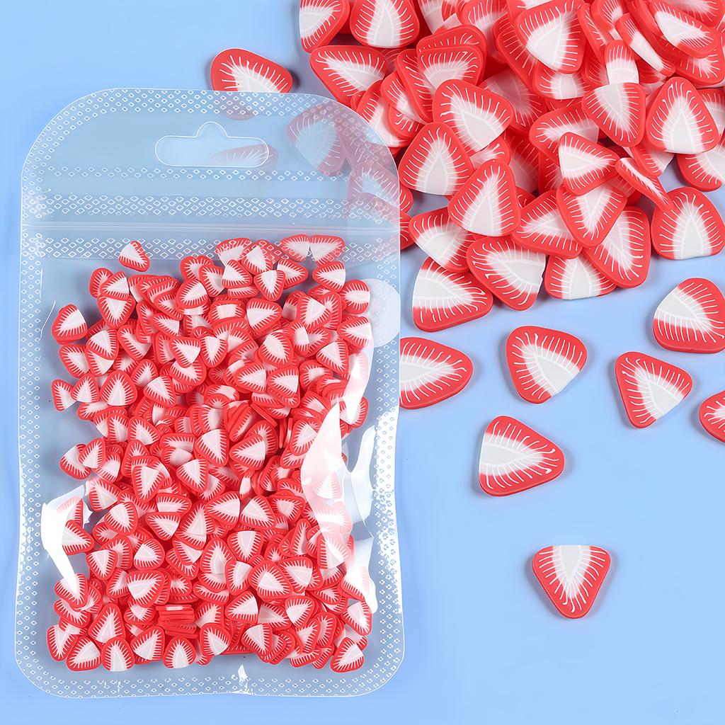 10g Nail Art Decoration Heart Fruit Candy Slices Polymer Clay Nail Charms Manicure Accessory for DIY Resin Silicone Mold Filler