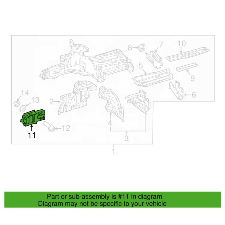 Extension Piece for Mercedes-Benz V-Class W447 Front Frame Side Member