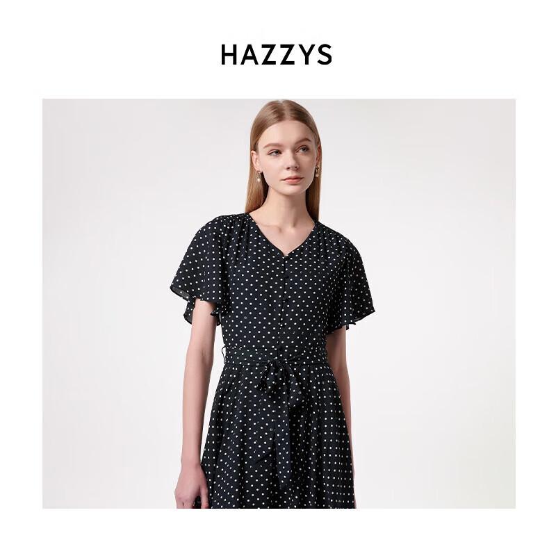 

HAZZYS Women s Polka Dot V-Neck Midi Dress XL