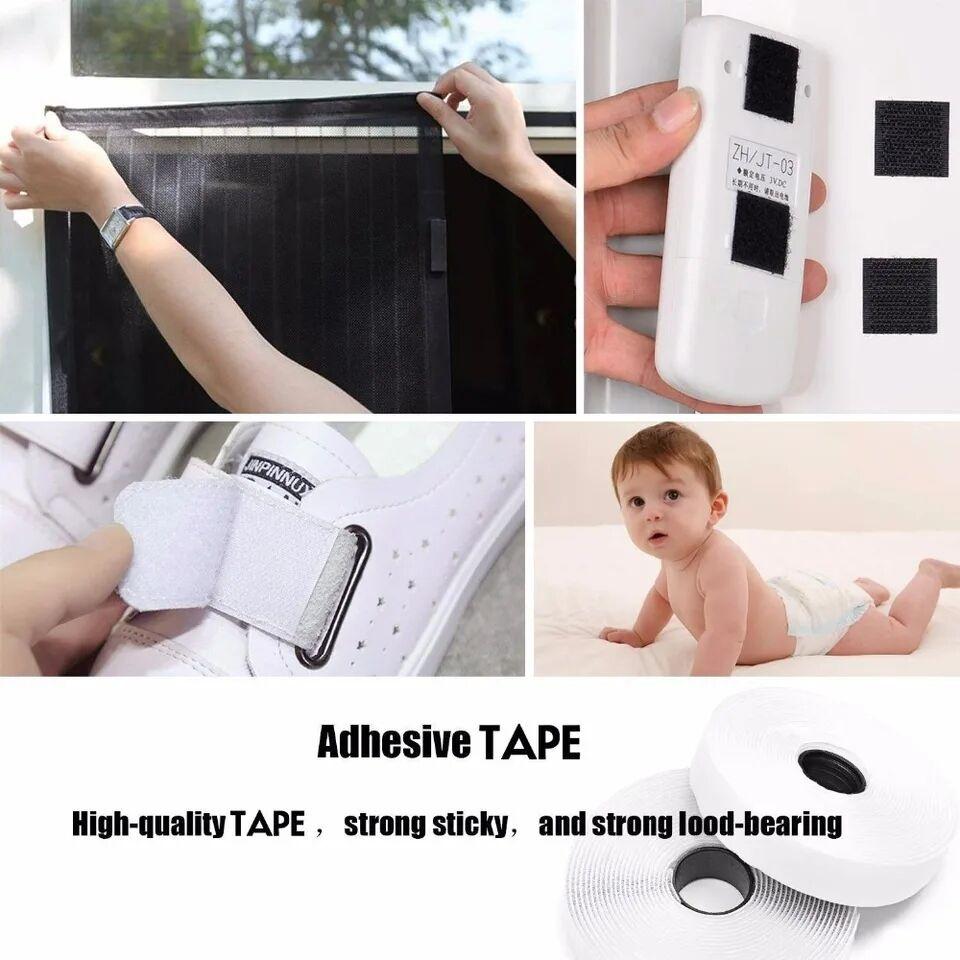 10Meters Strong Self Adhesive Hook and Loop Fastener Tape Magic Strips Industrial Strength Sticky Fastener DIY Craft Accessories