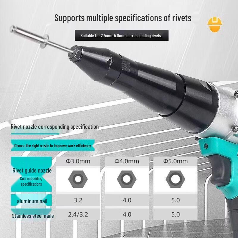 Cordless Rechargeable Rivet Gun Kit