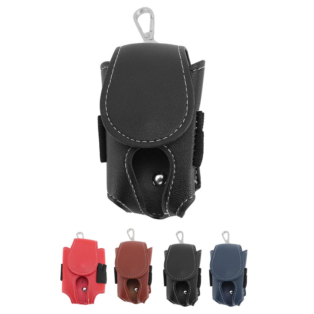 Club Ball Waist Bag PU Leather Water Resistant Portable Ample Space Stylish Club Ball Storage Pouch 