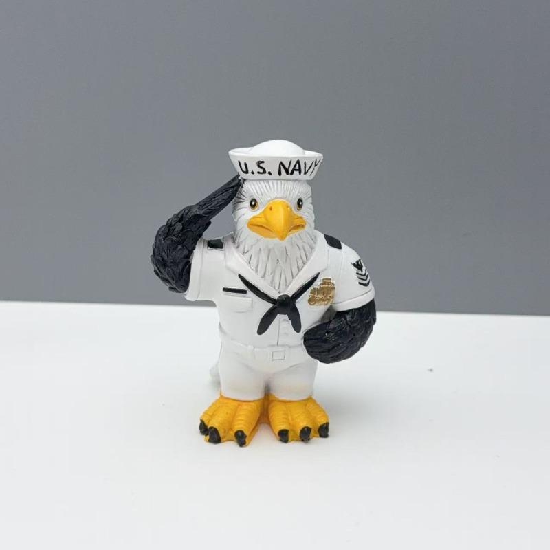 Creative and Novel Resin Decorations. The Halloween Imaginative Creation Series of Eagle, Navy Duck Figurines.