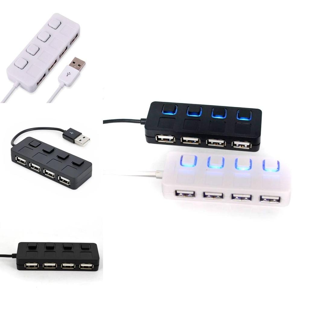 Usb Hub With Switch And Four Ports For Keyboard Mouse U Disk Data Transfer
