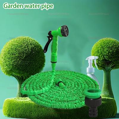 Einziehbare Magischer Gartenschlauch Hochdruck Autowaschwasserpistole Bewässerungsgerät Gartenbewässerung Reinigungswerkzeug für Haushalt