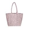 Pink Canvas Tote Bag Cloth Nylon Handbag Fashion Leopard Print Shoulder Bag  Girl