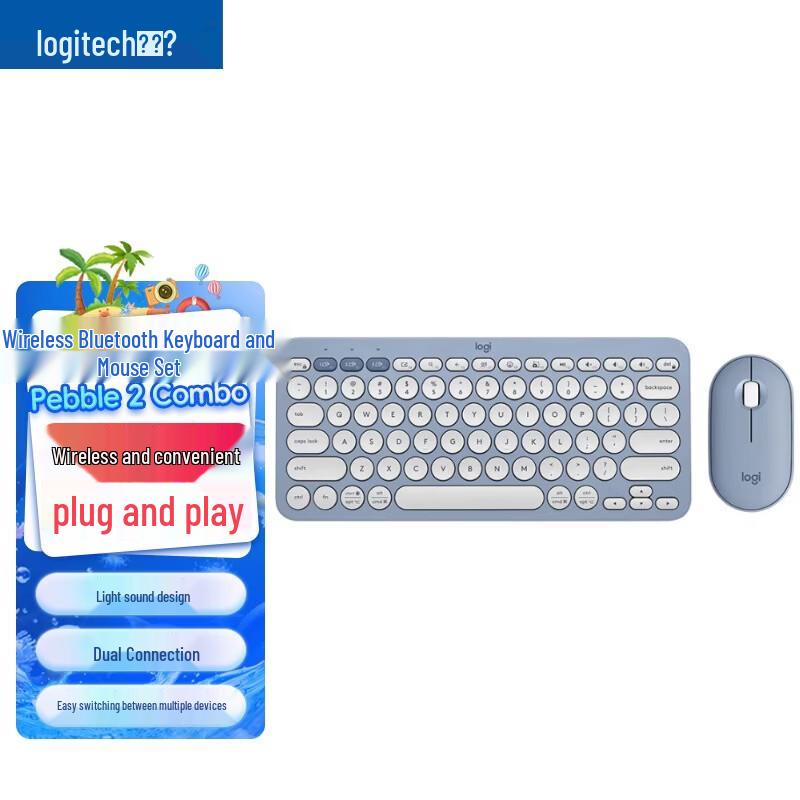 

Logitech Pebble 2 Combo Wireless Keyboard & Mouse Set