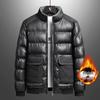 Veste tendance en cuir et coton pour homme 2023: Manteau d'hiver épaissi pour jeunes et adultes d'âge moyen