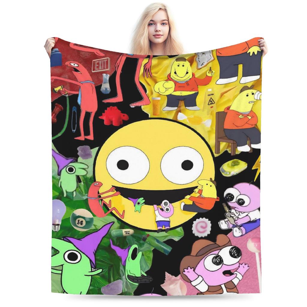glep smiling friends Gift Blanket For Men Women Warm Cozy Fluffy  Throw Blankets for Bed 50x60 Inches Multiple Sizes