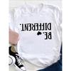 Plus Size Women's Red Casual T-Shirt Distinctive Pattern White Lettering Summer Casual Wear