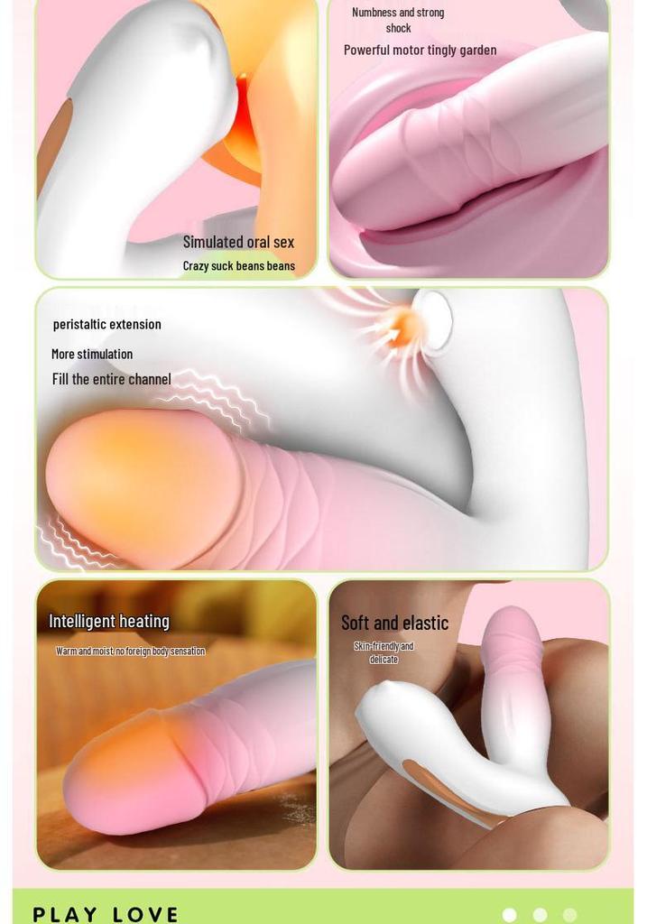 Play Love Little Monster Vibrator - Powerful Suction & Strong Shock Female Masturbation Toy, Insertable Egg for Adult Use