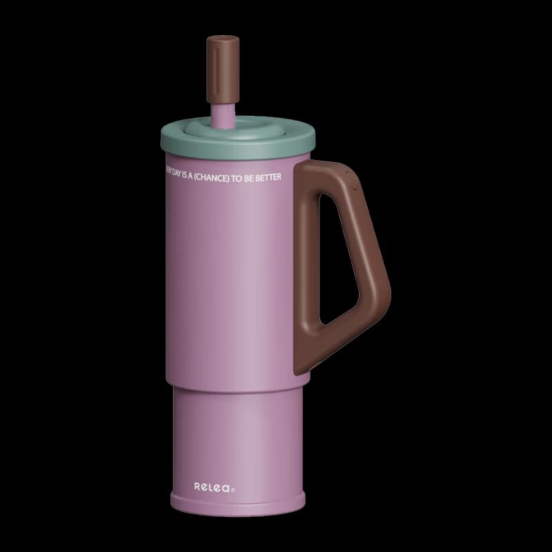 RELEA Simple 316L Stainless Steel Dual-Drink Insulated Mug