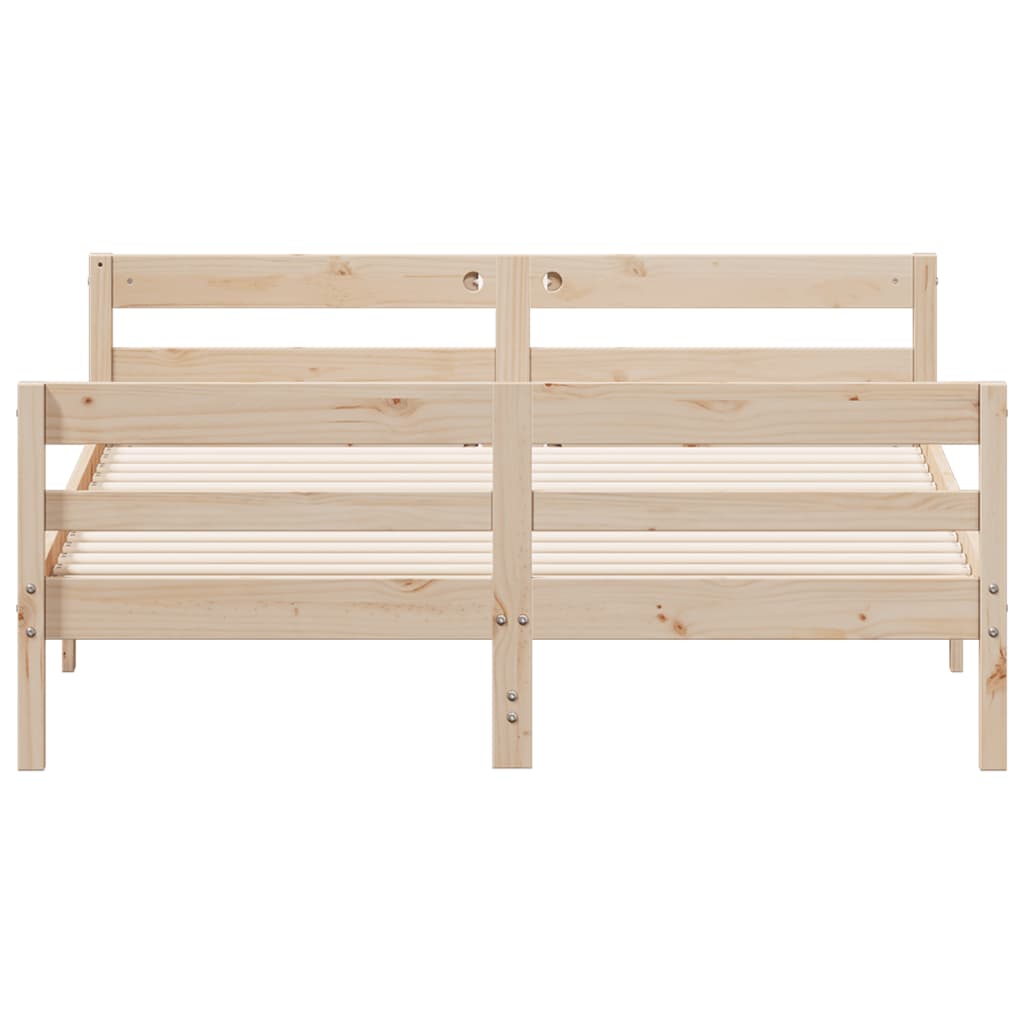 Solid Wood Bed without Mattress 140x200 cm Pine Wood