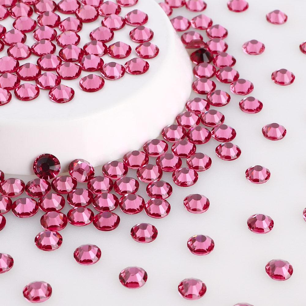 QIYI  Glass Flatback Round Rhinestones 2058 12 Facets Hotfix Bulk Rhinestone for  Shoes Garment  Nail Art Craft
