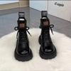 Women's Genuine Leather Martin Boots - Winter Velvet, Thick Warm, White Fur, Non-Slip, Wear-Resistant Snow Boots
