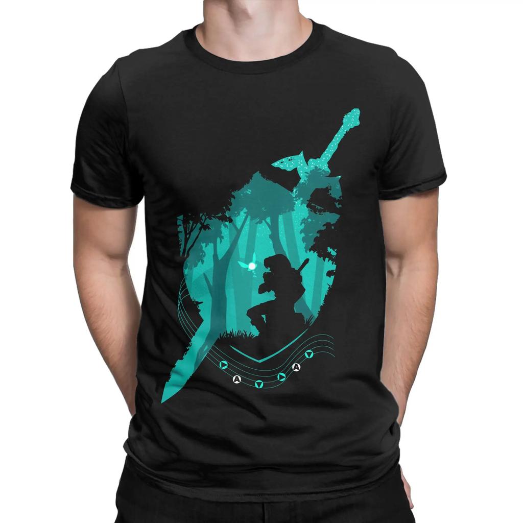 Novelty The Legend Of Zelda Song Of Time T Shirt Unisex Cotton Short Sleeve Round Neck Summer Topstops